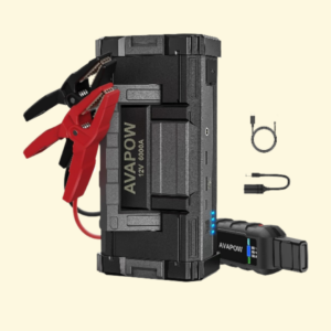 AVAPOW 6000A Car Jump Starter – High-Power Battery Booster for All Gas & Up to 12L Diesel Engines