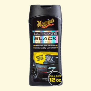 Meguiar's Ultimate Black Plastic Restorer – Restores & Protects Faded Trim (12 oz)